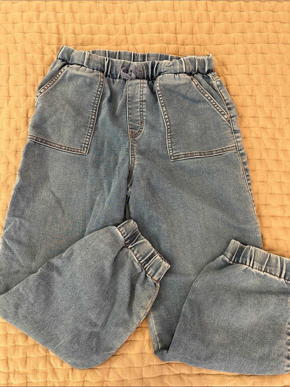Cat & Jack Elastic-Waist Denim Jogger Pants - Light Blue